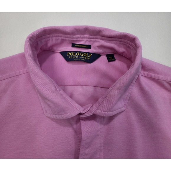 Actual Polo Golf Performance Ralph Lauren Shirt Mens XL Button Down Pink - Picture 2 of 8